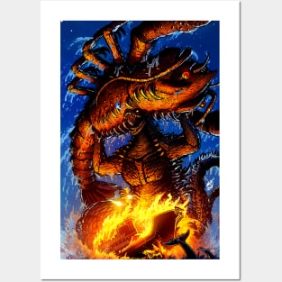 Godzilla vs Lobster Posters and Art